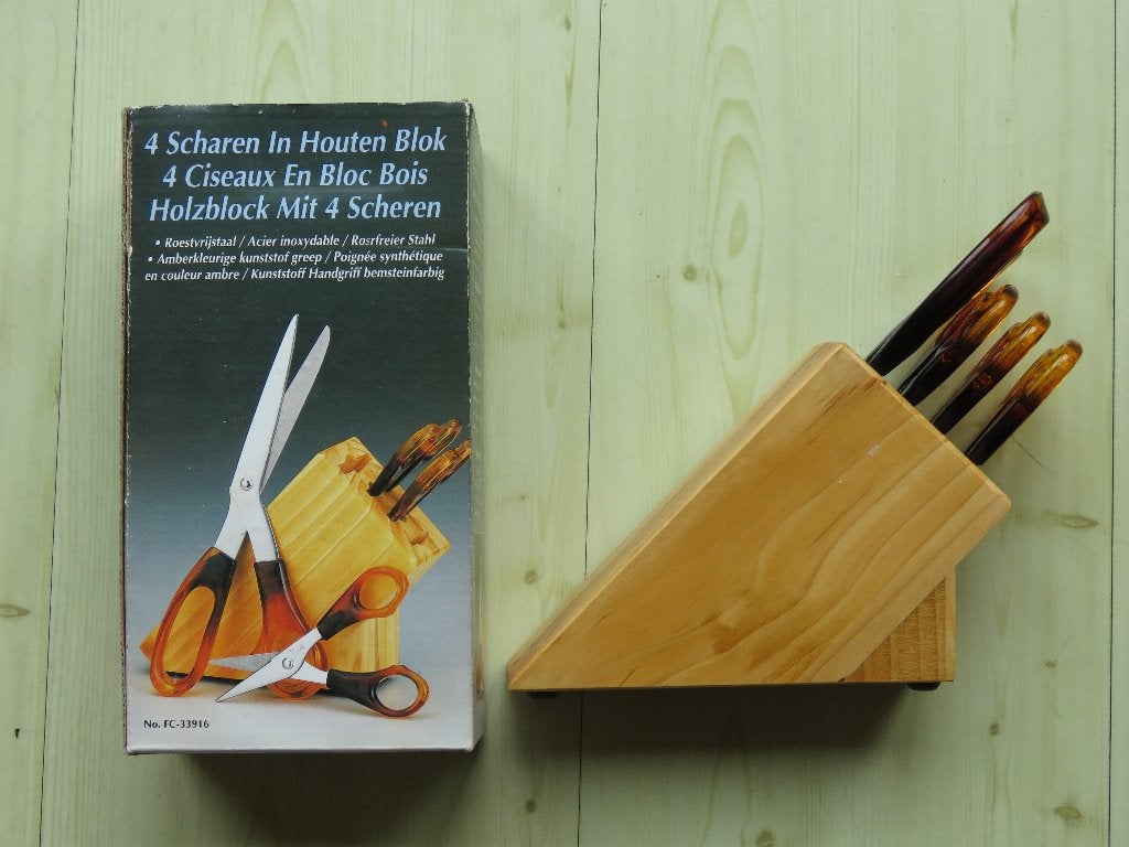 4 Scharen in houten blok, Ophalen, Overige thema's, Gereedschap of Toebehoren, Nieuw