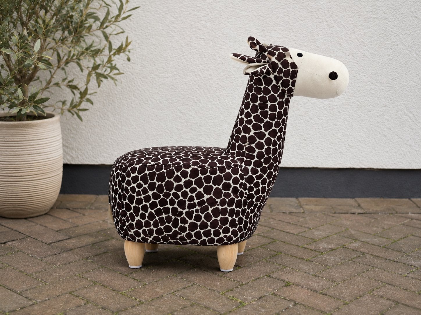 Giraffe Poef, Overige materialen, Verzenden, Zo goed als nieuw, 50 tot 75 cm