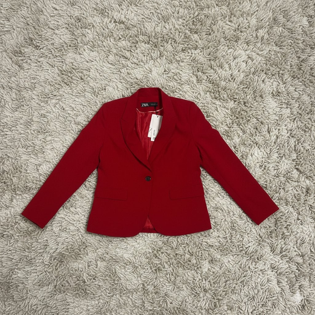Nieuw Rood Jasje van Zara, Maat 38/40 (M), Nieuw, Ophalen of Verzenden, Jasje