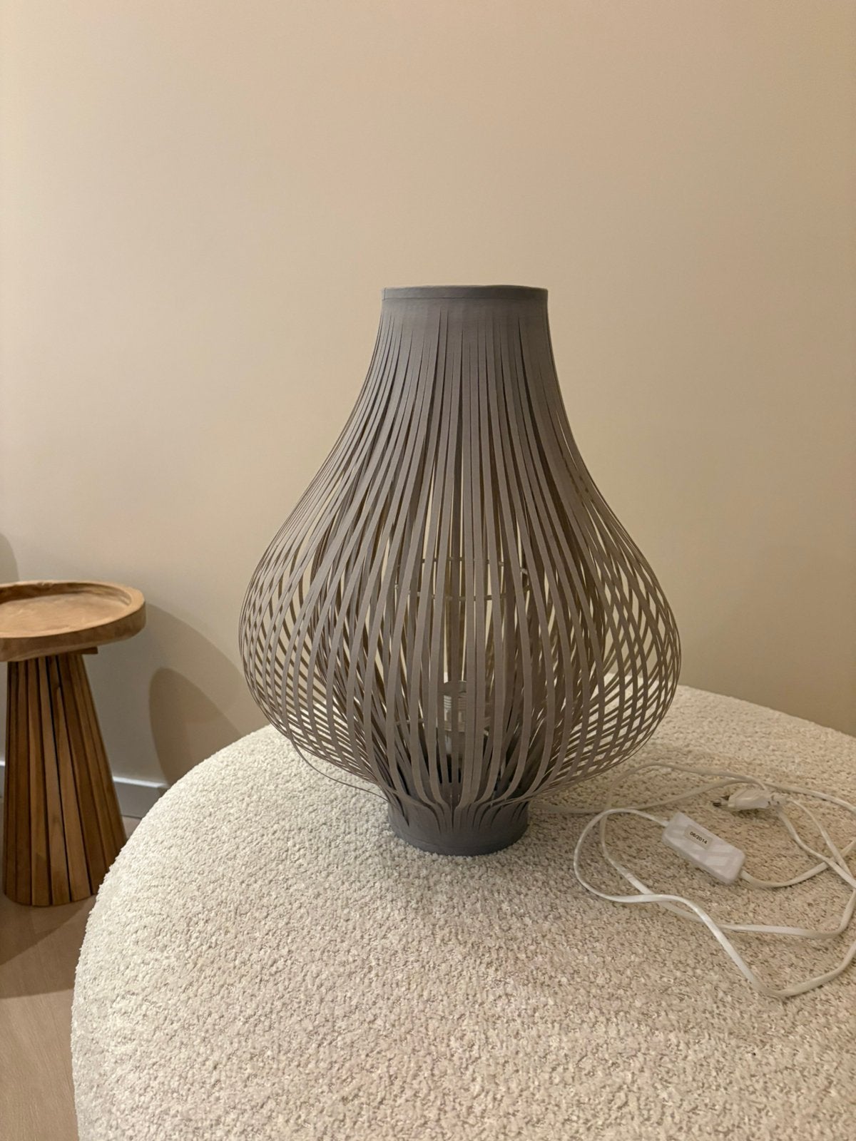 Atmosphera Yisa vouwlamp - Grijs - H45 cm - Tafellamp, Huis en Inrichting, Lampen | Tafellampen, Ophalen, Overige merken, 45 cm
