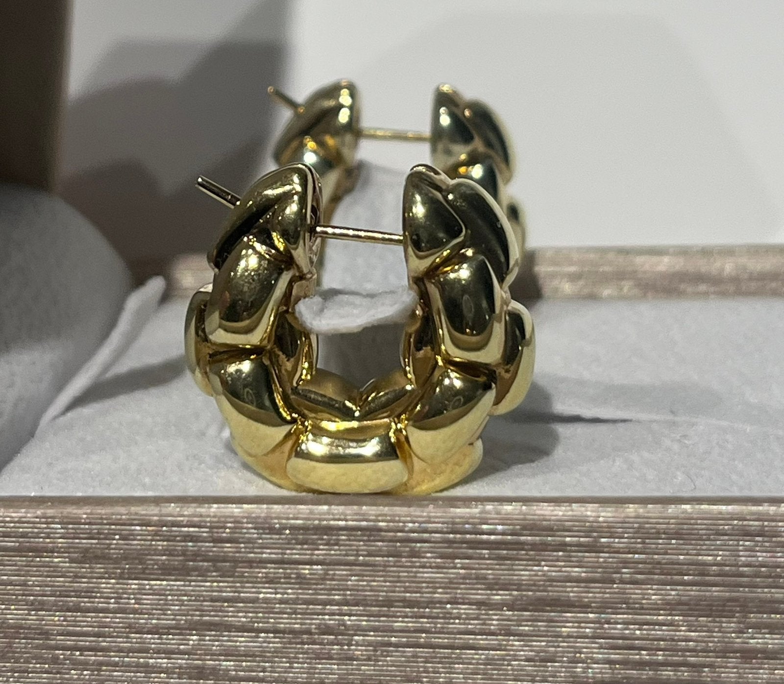 Fope prachtige set creolen  18kt geelgoud, Ophalen of Verzenden, Zo goed als nieuw, Goud