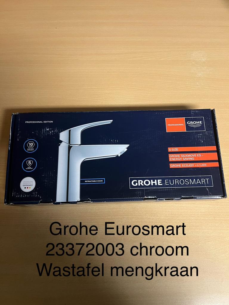 Grohe 2339430E Eurosmart M-Size Wastafelmengkraan Chroom, Ophalen of Verzenden, Nieuw, Koper, Kraan