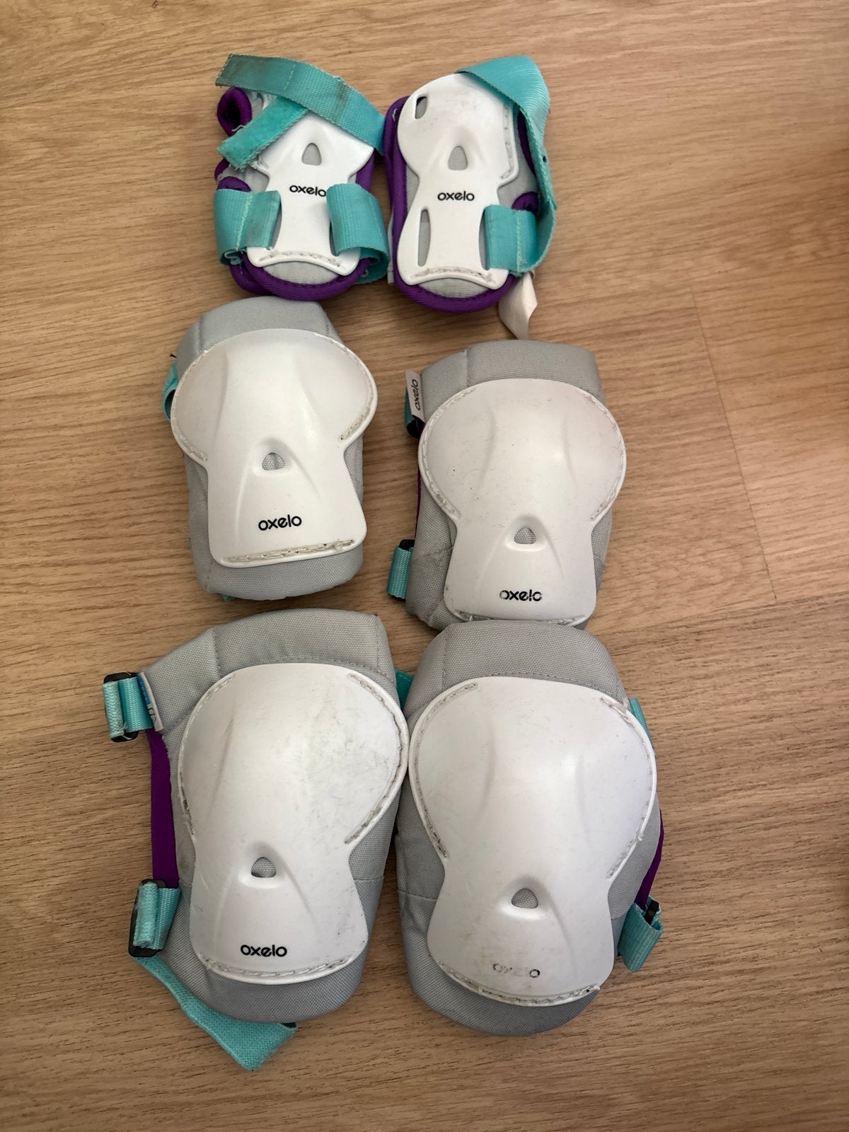 Oxelo beschermers set (knie, elleboog, pols), Fietsen en Brommers, Fietsaccessoires | Overige Fietsaccessoires, Ophalen of Verzenden