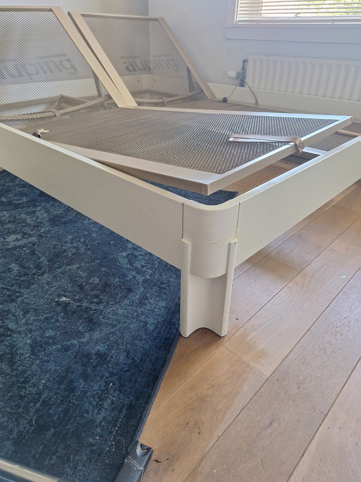 Auping bed met verstelbare spiraalbodem, Wit, Tweepersoons, Ophalen of Verzenden, 200 cm