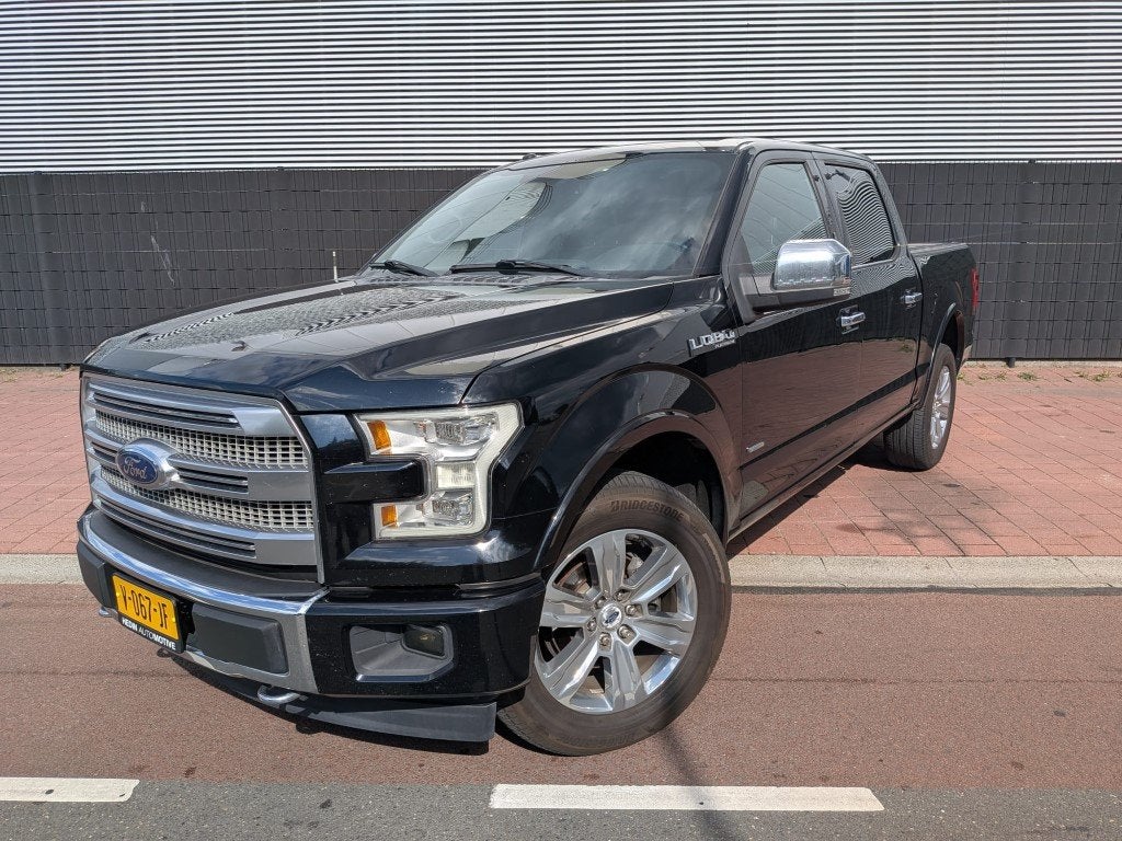 Ford USA F-150 3.5 V6 Ecoboost SuperCrew Platinum (bj 2017), Auto's, Ford Usa, Gebruikt, F-150, Zwart, Leder