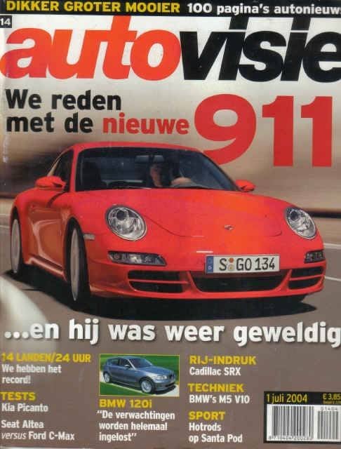 Autovisie 14 2004 : Porsche 911 Carrera S - BMW 120i & 120d, Ophalen of Verzenden, Gelezen, Algemeen