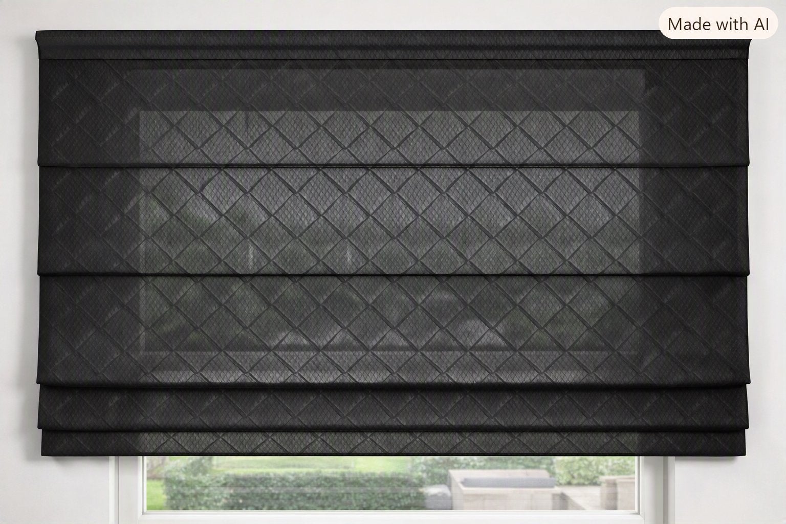 Prachtig Vouwgordijn 325x180,5 cm - Zwart, Huis en Inrichting, Stoffering | Gordijnen en Lamellen, Ophalen, Inclusief montageonderdelen
