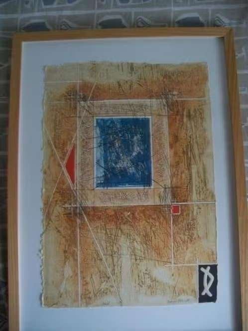 litho Bernard Remusat, Hesperades, Gesigneerd, Ophalen of Verzenden, Abstract, Lithografie
