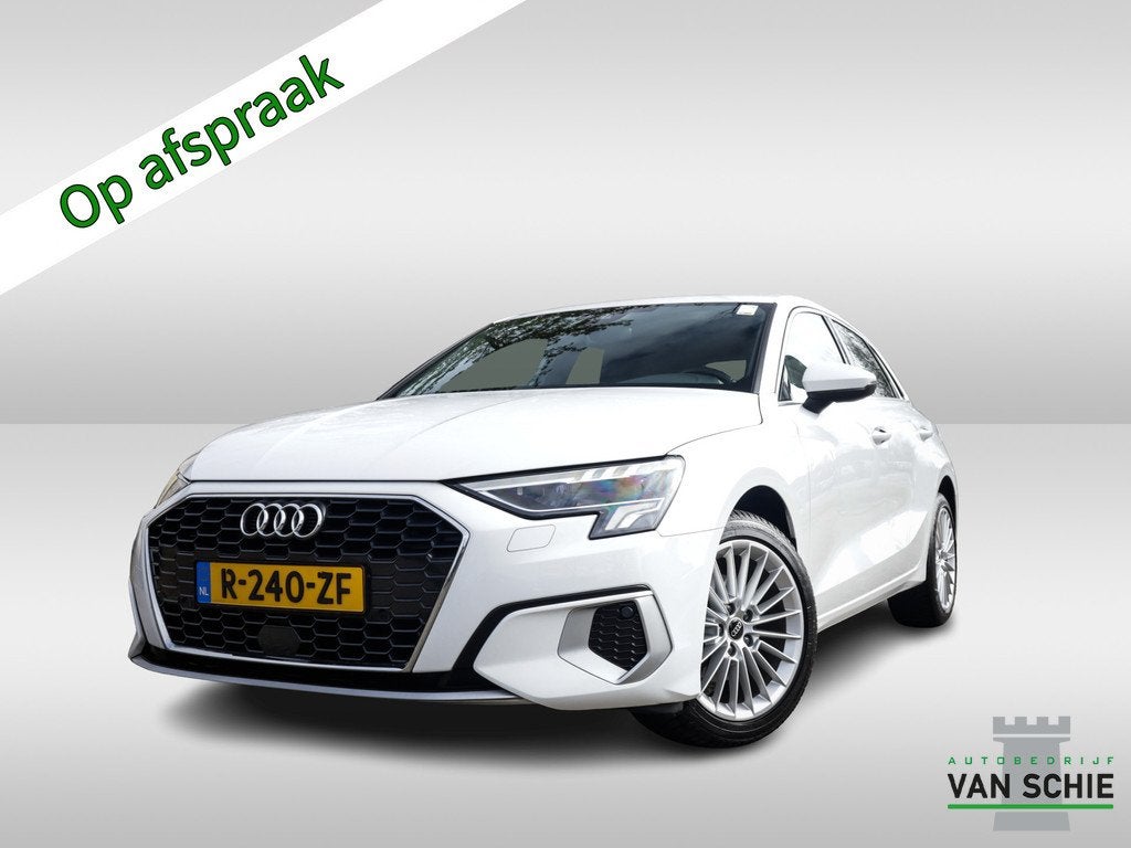 Audi A3 Sportback 30 TFSI Advanced edition 1e-Eig. & Dealer-, 12 maanden, Stof, Gebruikt, Wit