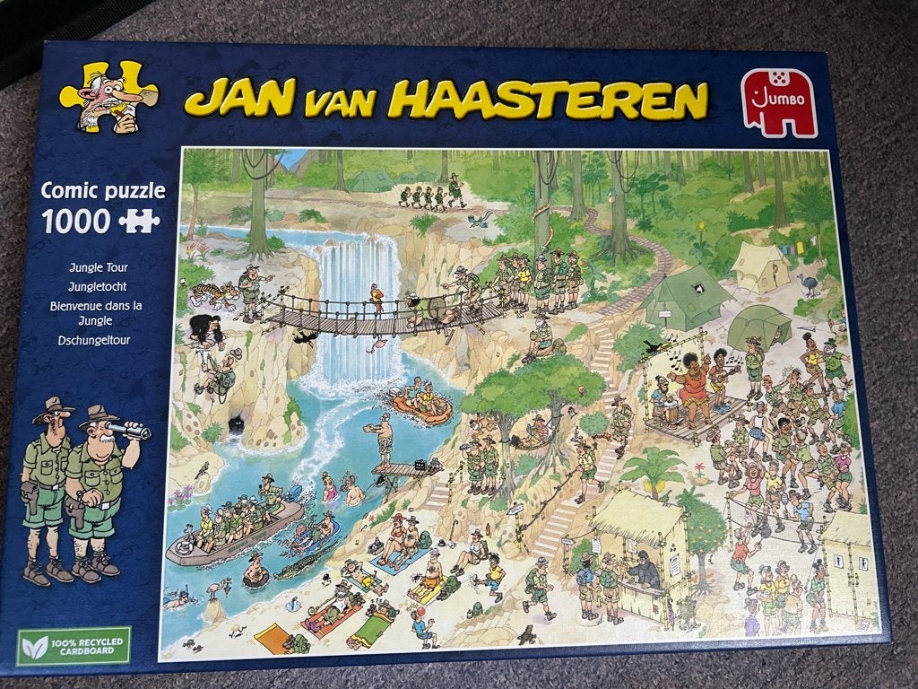 Puzzel Jan van Haasteren " Jungletocht", Ophalen, 500 t/m 1500 stukjes, Gebruikt, Legpuzzel