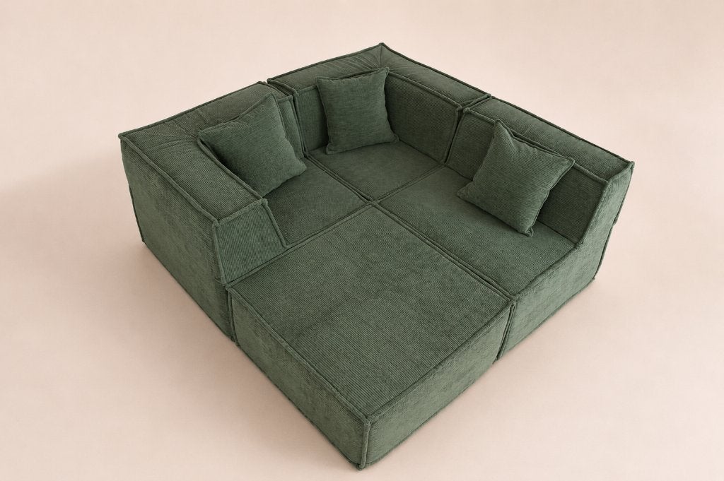sofa bank, modulair, uitbreidbaar, vintage, mid century, Huis en Inrichting, Overige materialen, 250 tot 300 cm, Gebruikt, Mid century