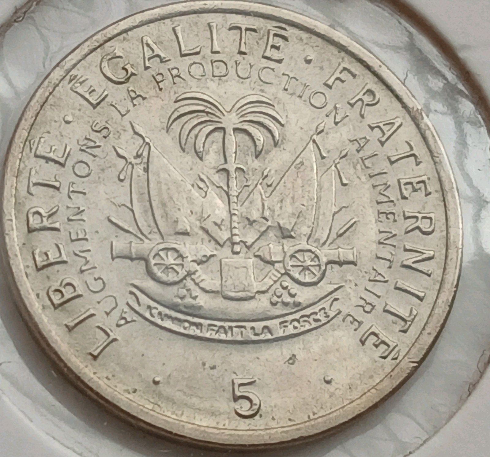 5 Centimes 1975 Haiti Prachtige Oude Vintage Munt FAO UNC, Ophalen of Verzenden, Midden-Amerika