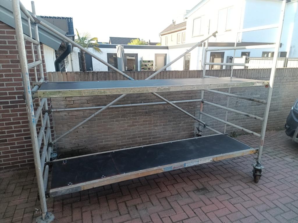 Steiger Layher rolsteiger, Ophalen, Rolsteiger of Kamersteiger, 5 meter of hoger