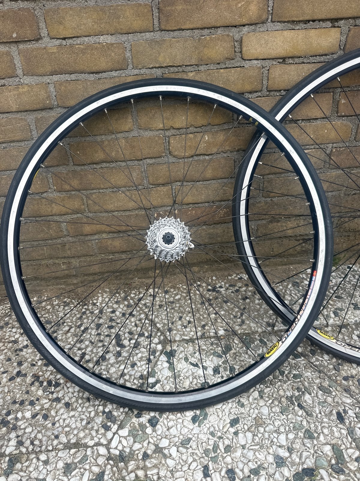 2 Racefiets wielen met banden - Mavic Open Pro, Fietsen en Brommers, Fietsonderdelen, Wiel, Gebruikt, Ophalen of Verzenden, Aluminium