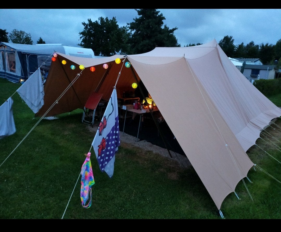 Mooie vrijbuiter piramide tent valk 6, Caravans en Kamperen, Ophalen, Gebruikt