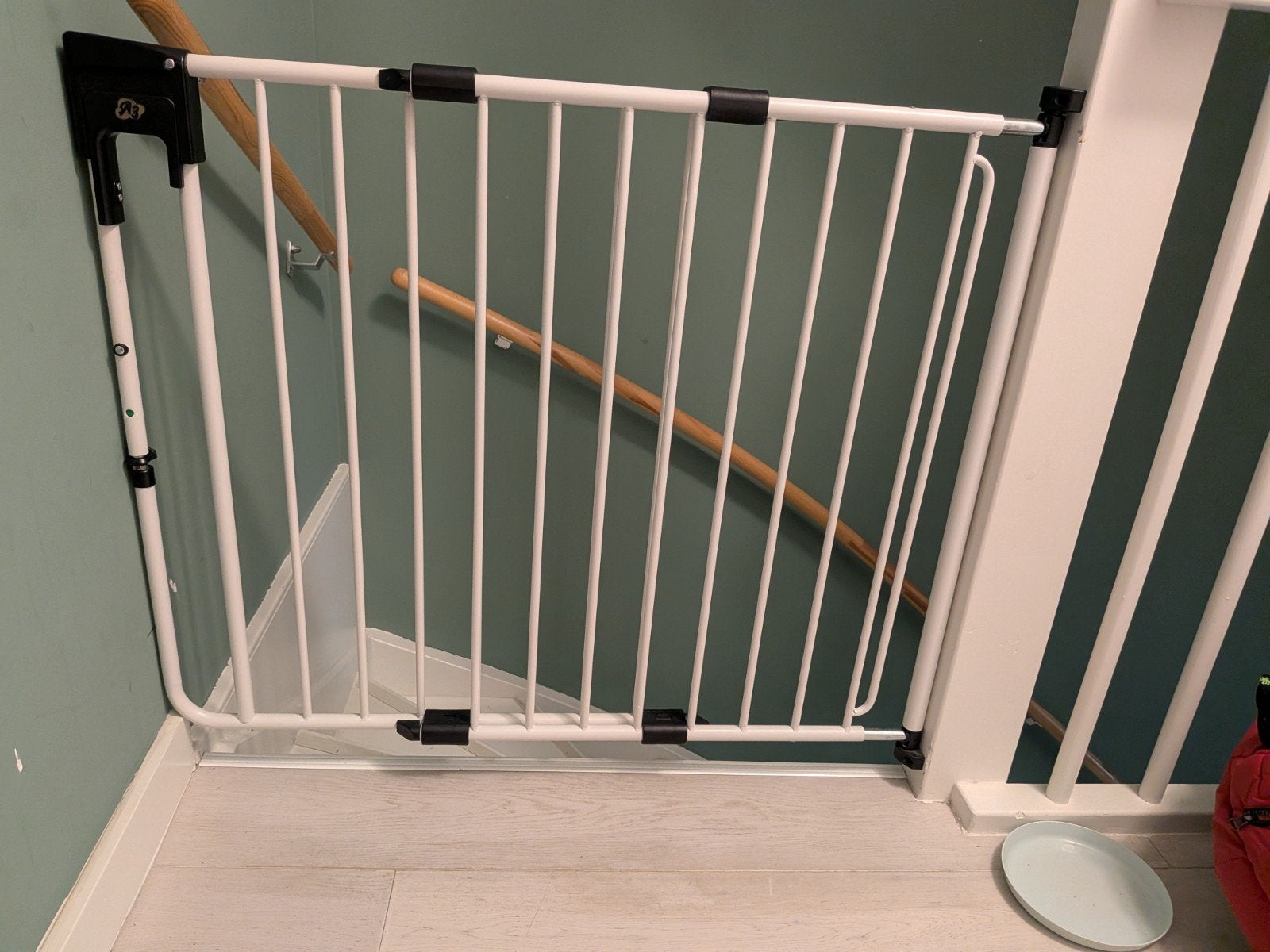 Fenss Veiligheidshekje Wit Metaal (75,5-116 cm) x 80 cm, Gebruikt, Ophalen of Verzenden, 115 cm of meer, Metaal of IJzer