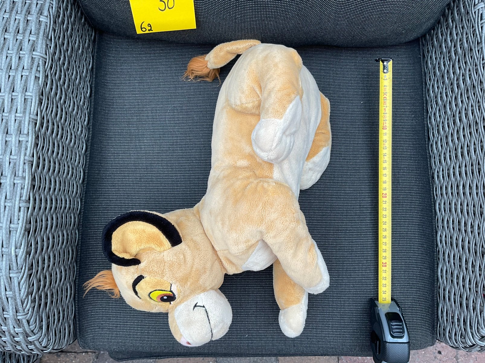 Zgan, niet kapot, Disney Lion King grote Simba knuffel 35/40, Ophalen, Leeuwenkoning of Jungle Boek, Zo goed als nieuw, Knuffel