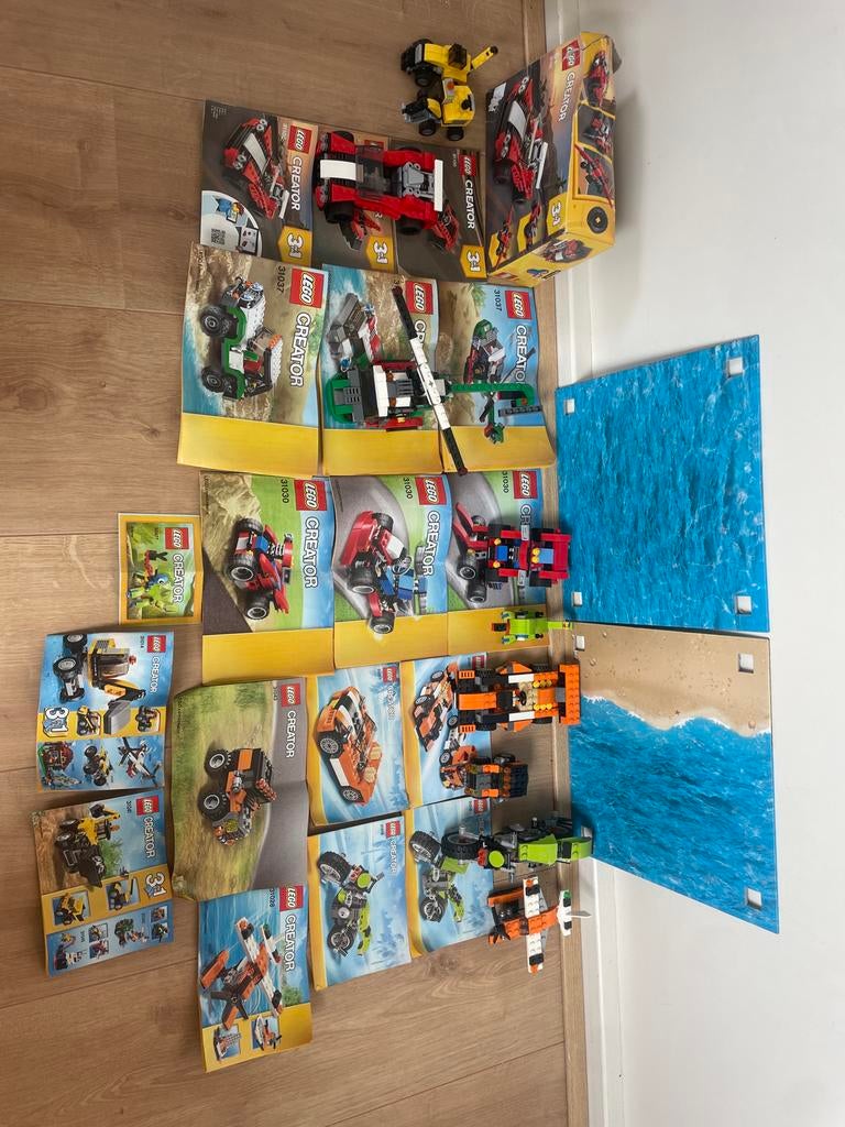 10 Lego Creator sets, waaronder 31018, 31028, 31043, Ophalen of Verzenden, Gebruikt