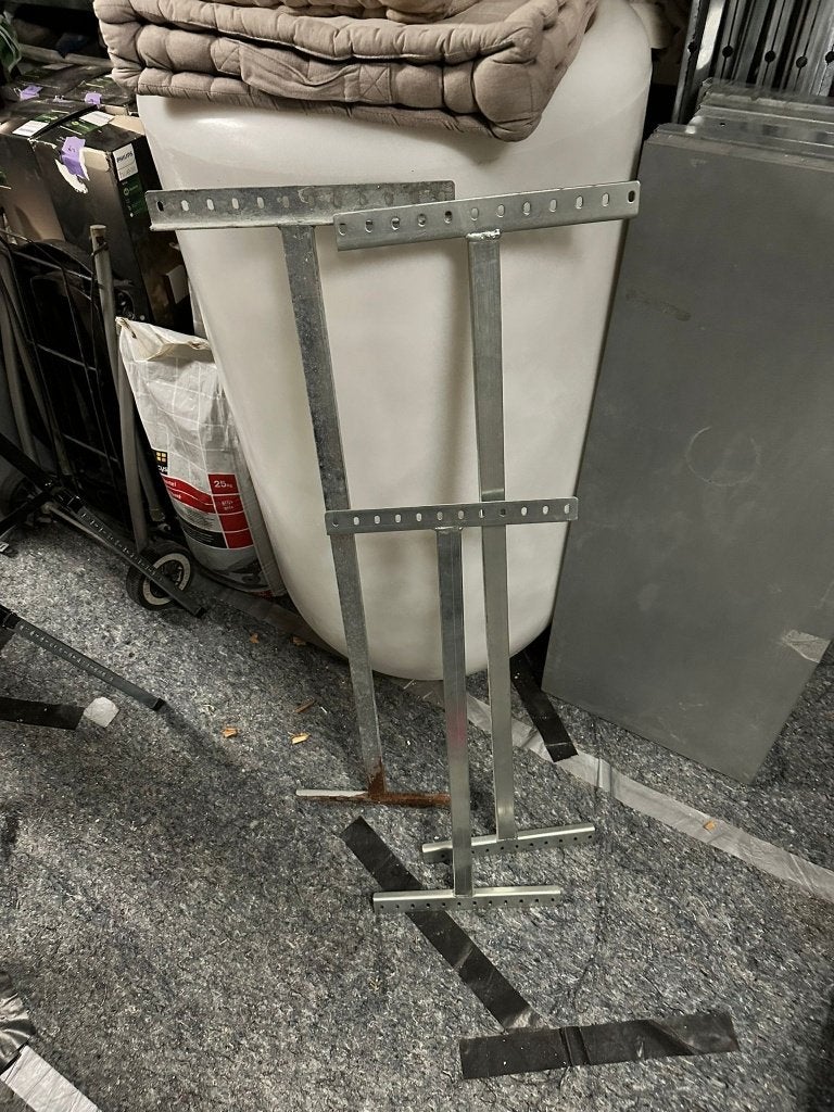 75 + 100 cm H-schoren voor galva g3/gs3 legbord stelling, Ophalen, Gebruikt
