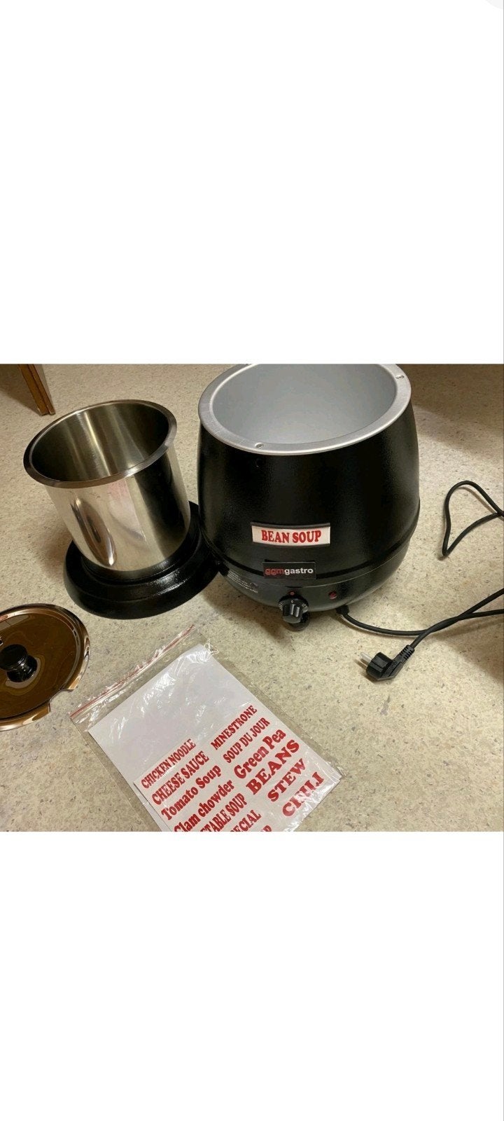 Nieuw! GGM Gastro Soepketel SWH9S - 9 Liter - Zwart, Krasbestendig, Nieuw, Ophalen of Verzenden, Rvs