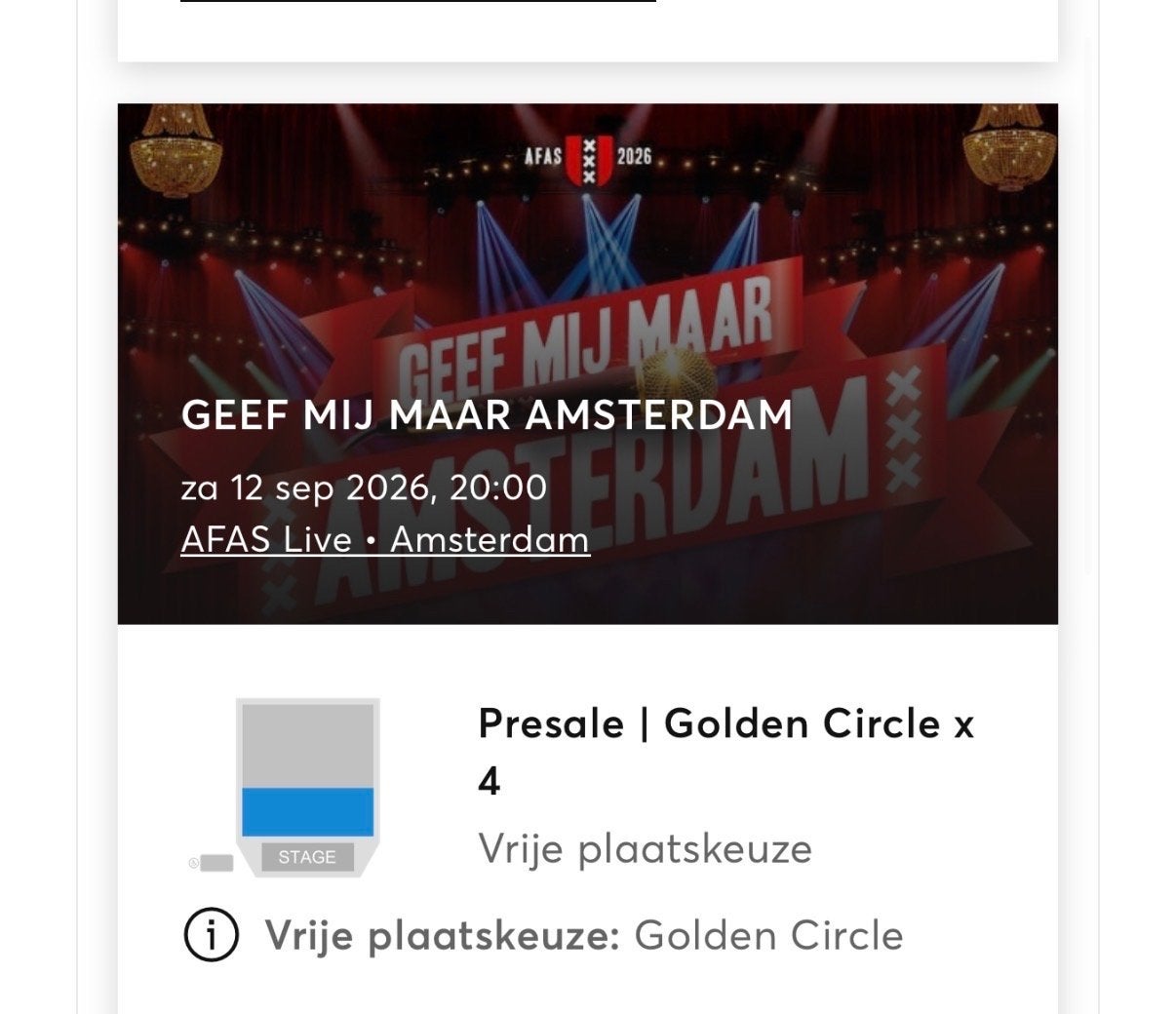 Geef mij maar Amsterdam golden cirkel ticket s, Tickets en Kaartjes