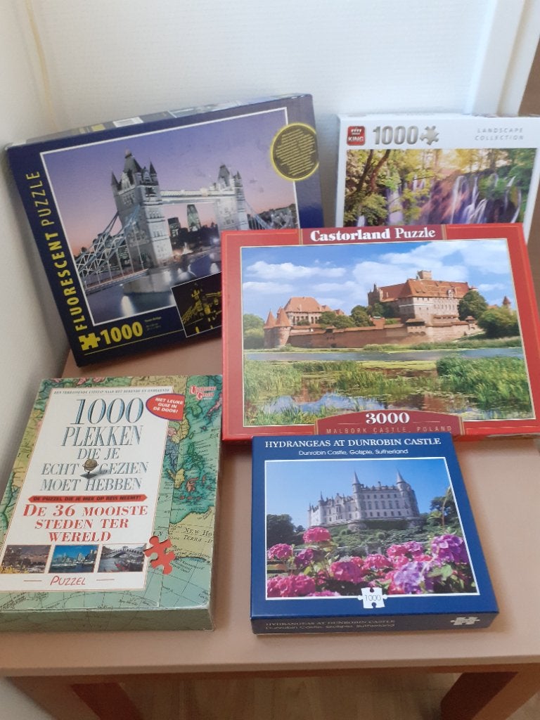 Puzzels, Ophalen, Meer dan 1500 stukjes, Gebruikt, Legpuzzel