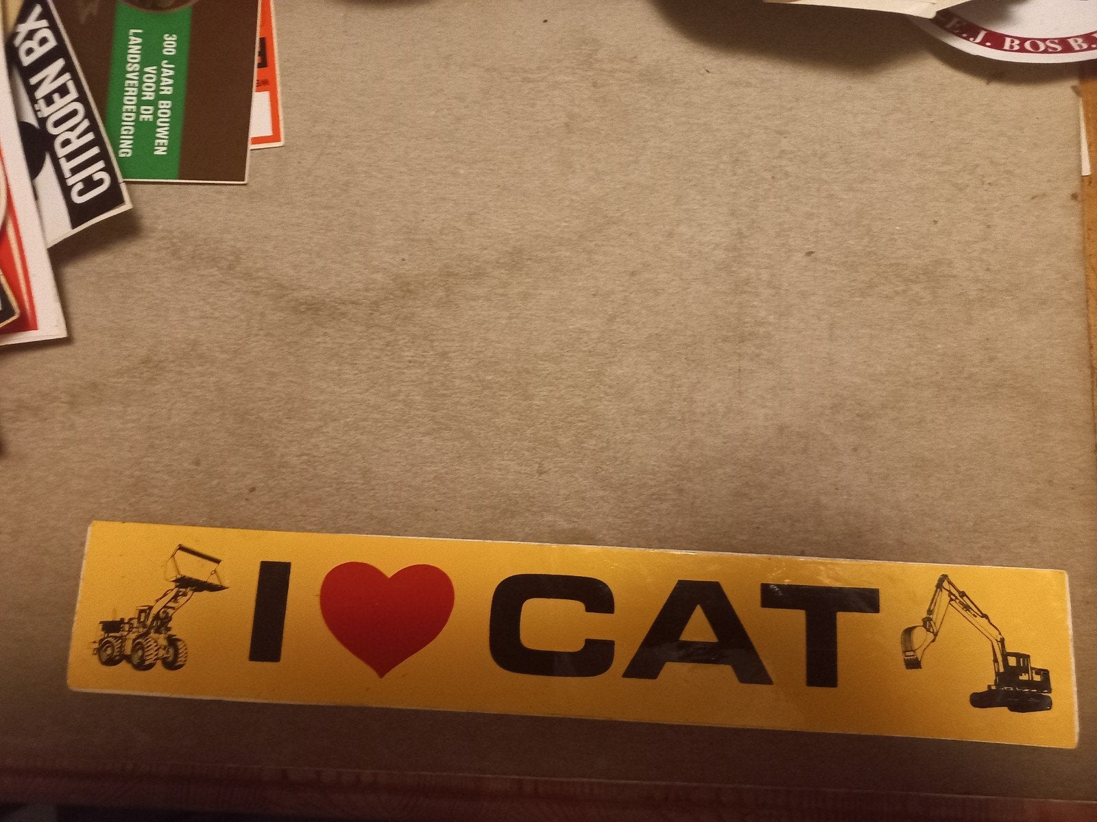 I Love CAT Sticker - Graafmachine en Wiellader, Ophalen of Verzenden