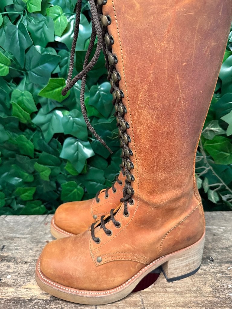 prachtige vintage zadelleer rijglaarzen van Sendra maat 37, Bruin, Nieuw, Ophalen of Verzenden, Sendra
