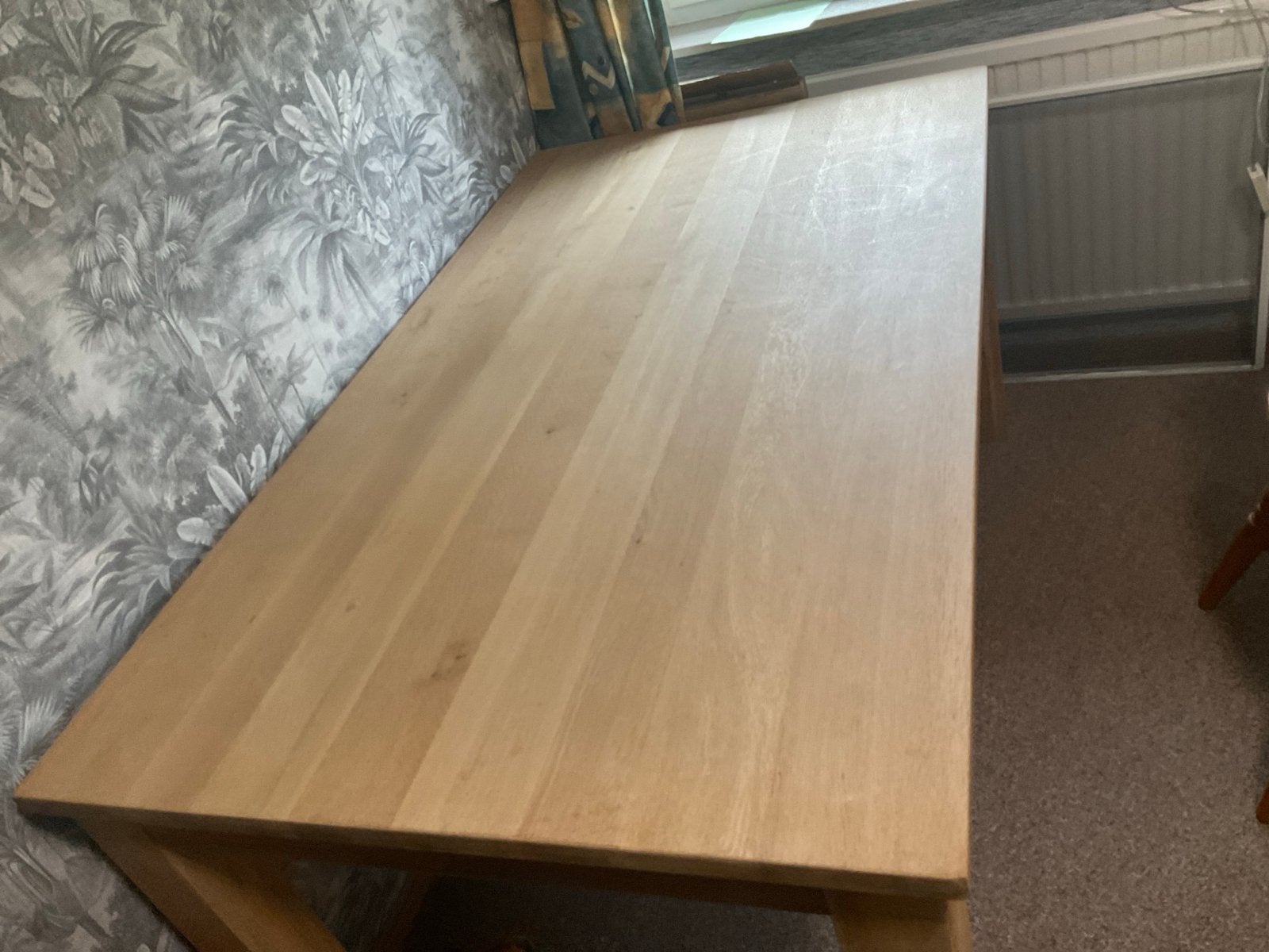 Eiken tafel 160x90 cm - Nette staat, Gebruikt, Eikenhout, 150 tot 200 cm, 50 tot 100 cm