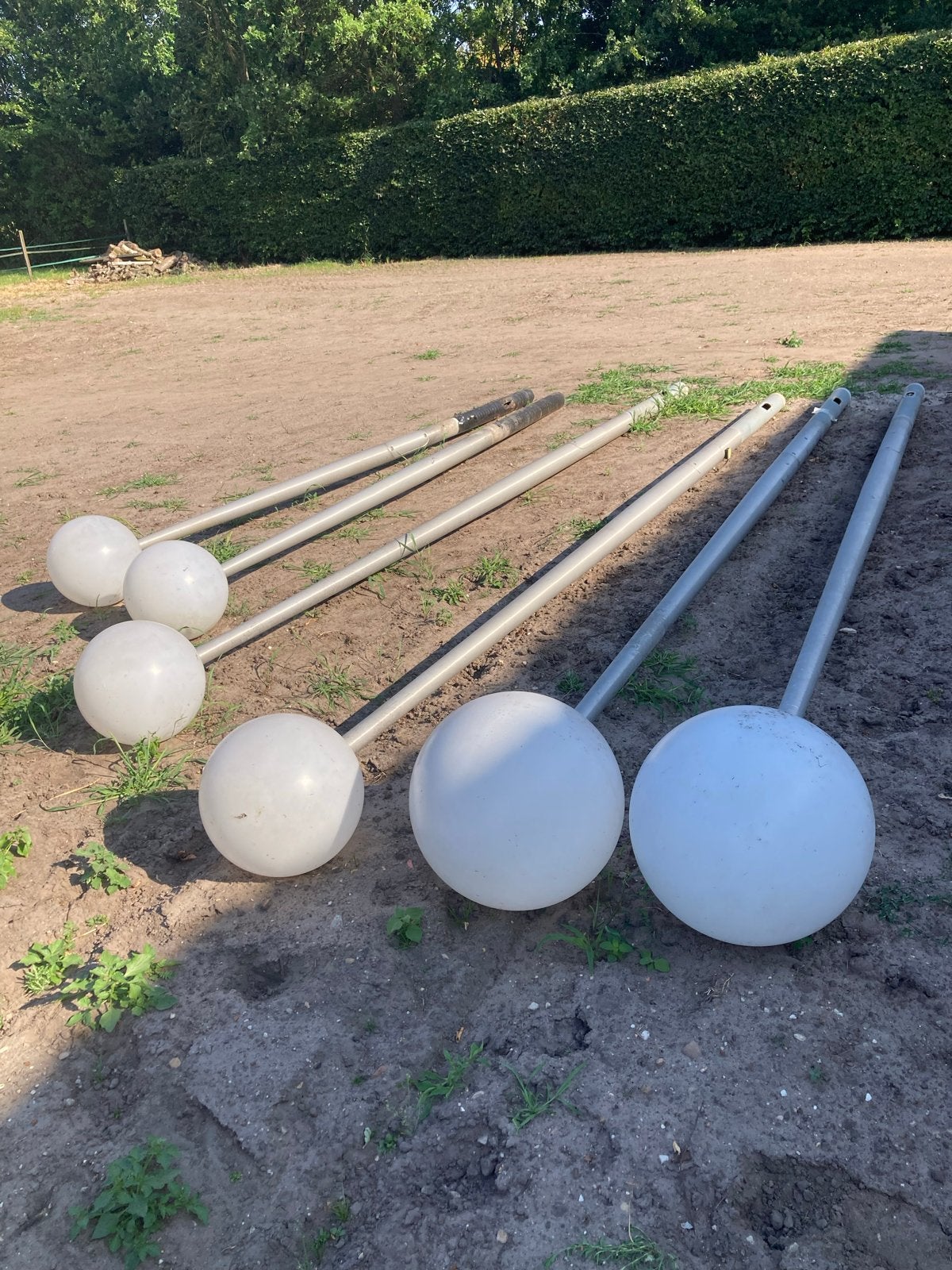 Aluminium conische lichtmasten met ballon (4x4m, 2x3m), Tuin en Terras, Ophalen, Gebruikt, Minder dan 50 watt, Overige typen