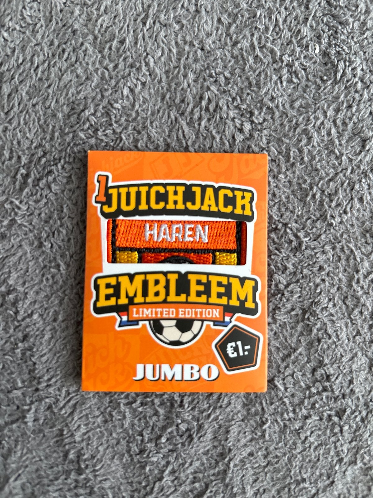 Jumbo Juich Jack Embleem Haren Limited Edition Ongeopend, Ophalen of Verzenden, Nieuw, Winkel of Supermarkt