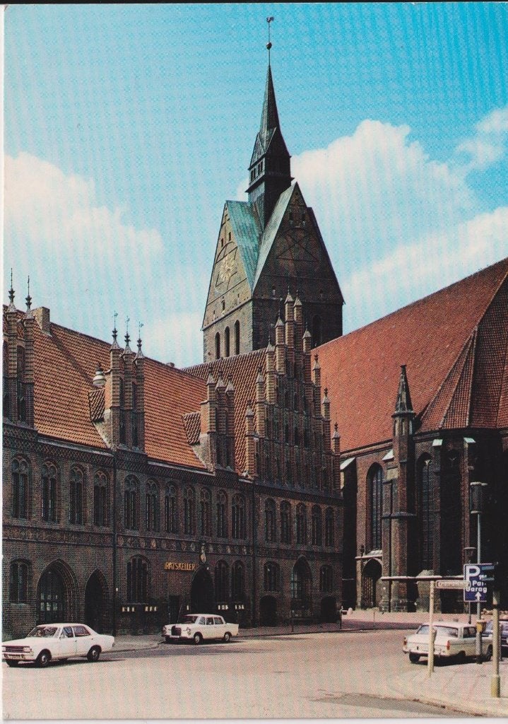 Duitsland, Hannover met auto's oa Peugeot 404., Ophalen of Verzenden, 1960 tot 1980, Ongelopen, Duitsland
