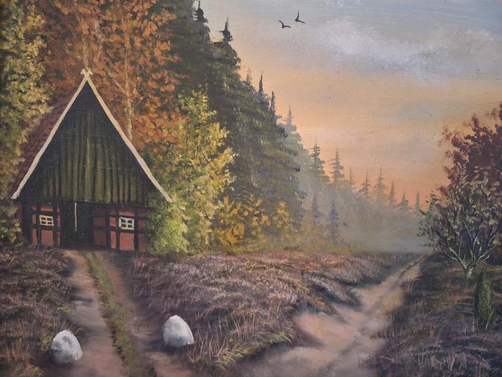 Schilderij Harry Brilman - Typisch Twents Landschap, Antiek en Kunst, Ophalen of Verzenden