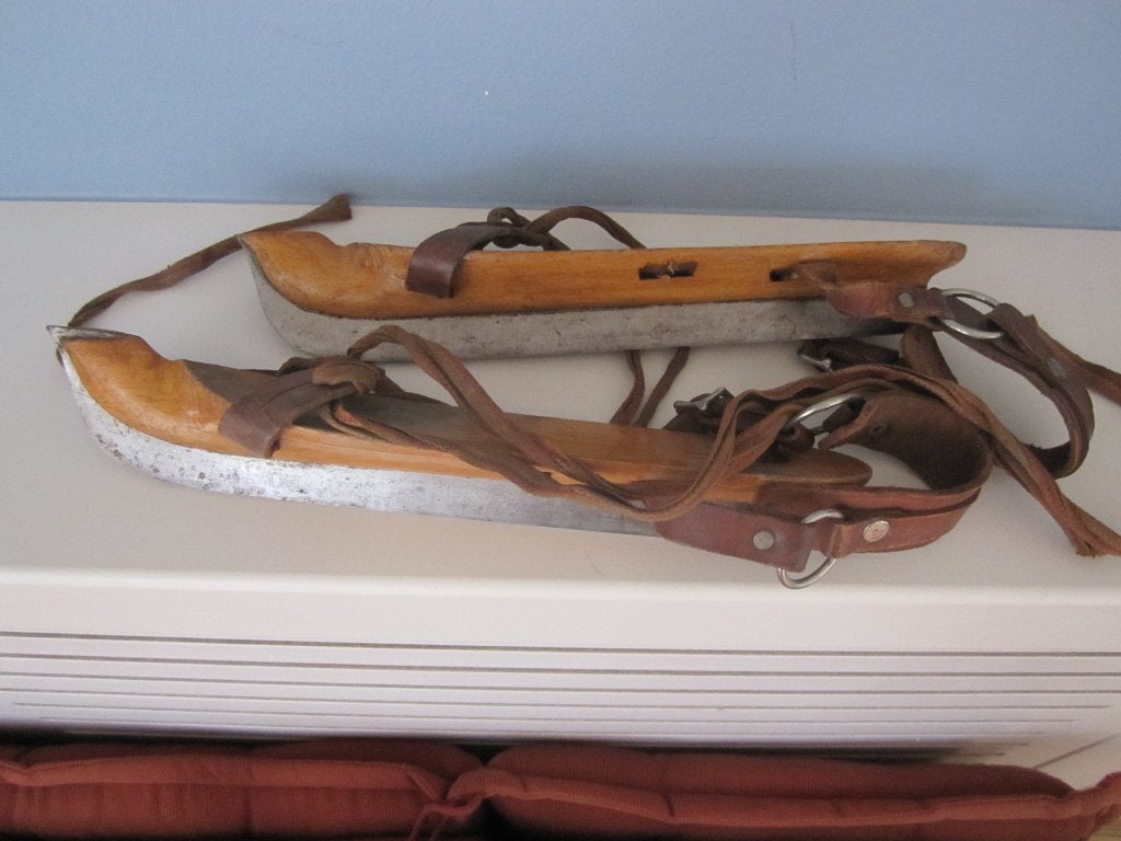 Houten schaatsen, Antiek en Kunst, Ophalen of Verzenden