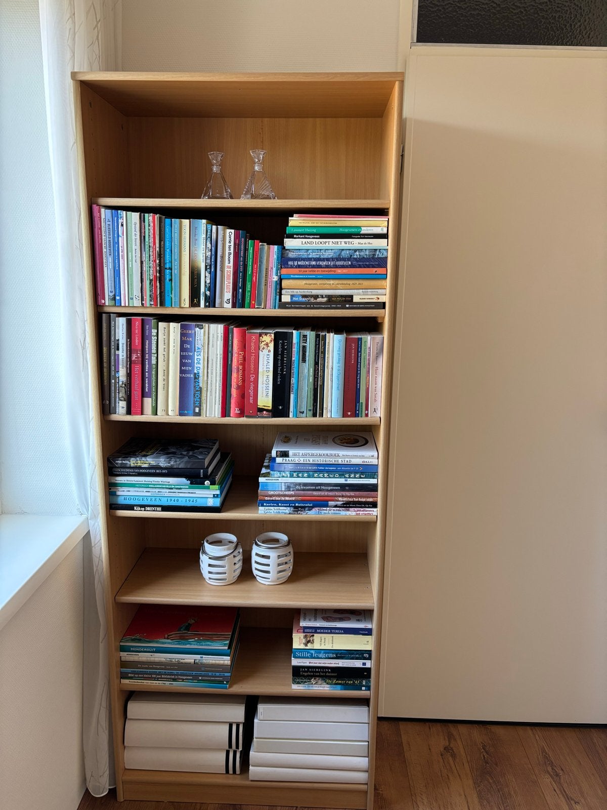 Beuken Boekenkast - 190x72,5x34 cm, Met plank(en), Zo goed als nieuw, 150 tot 200 cm, 25 tot 50 cm