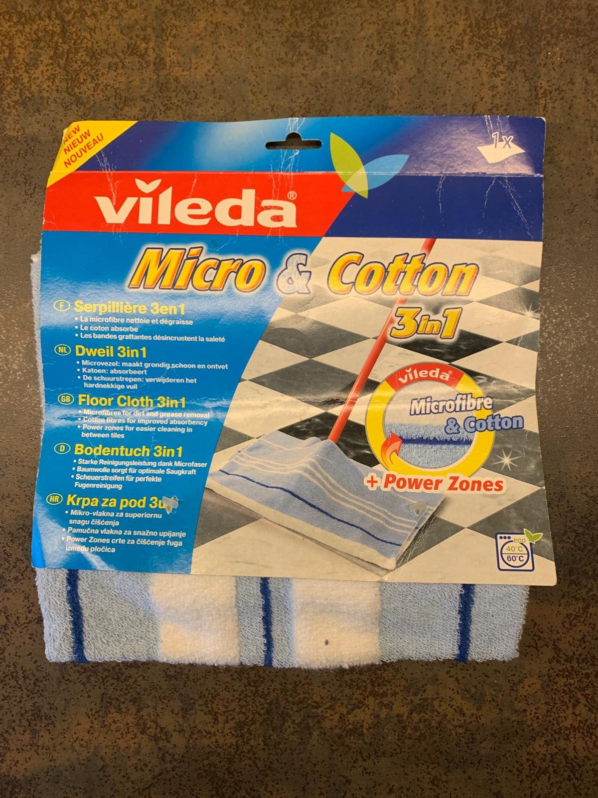Microvezel dweil Vileda -NIEUW-, Ophalen of Verzenden, Mop of Dweil