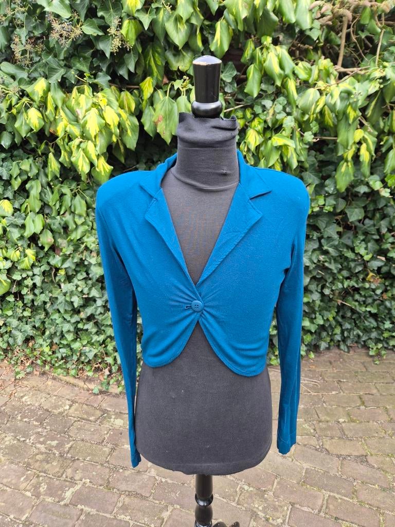 Cora Kemperman jasje/bolero petrol, Kleding | Dames, Overige kleuren, Ophalen of Verzenden, Maat 36 (S), Cora Kemperman