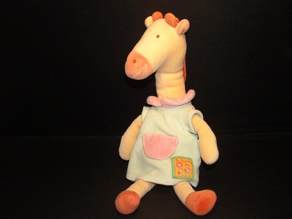 MOULIN ROTY GIRAFFE VELOURS ZACHTGEEL MET ORANJE, Kinderen en Baby's, Ophalen of Verzenden, Nieuw, Overige typen