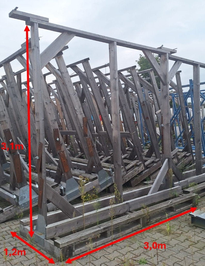 houten opslag bokken, Doe-het-zelf en Verbouw, Ophalen, Gebruikt, Overige typen, Minder dan 2 meter