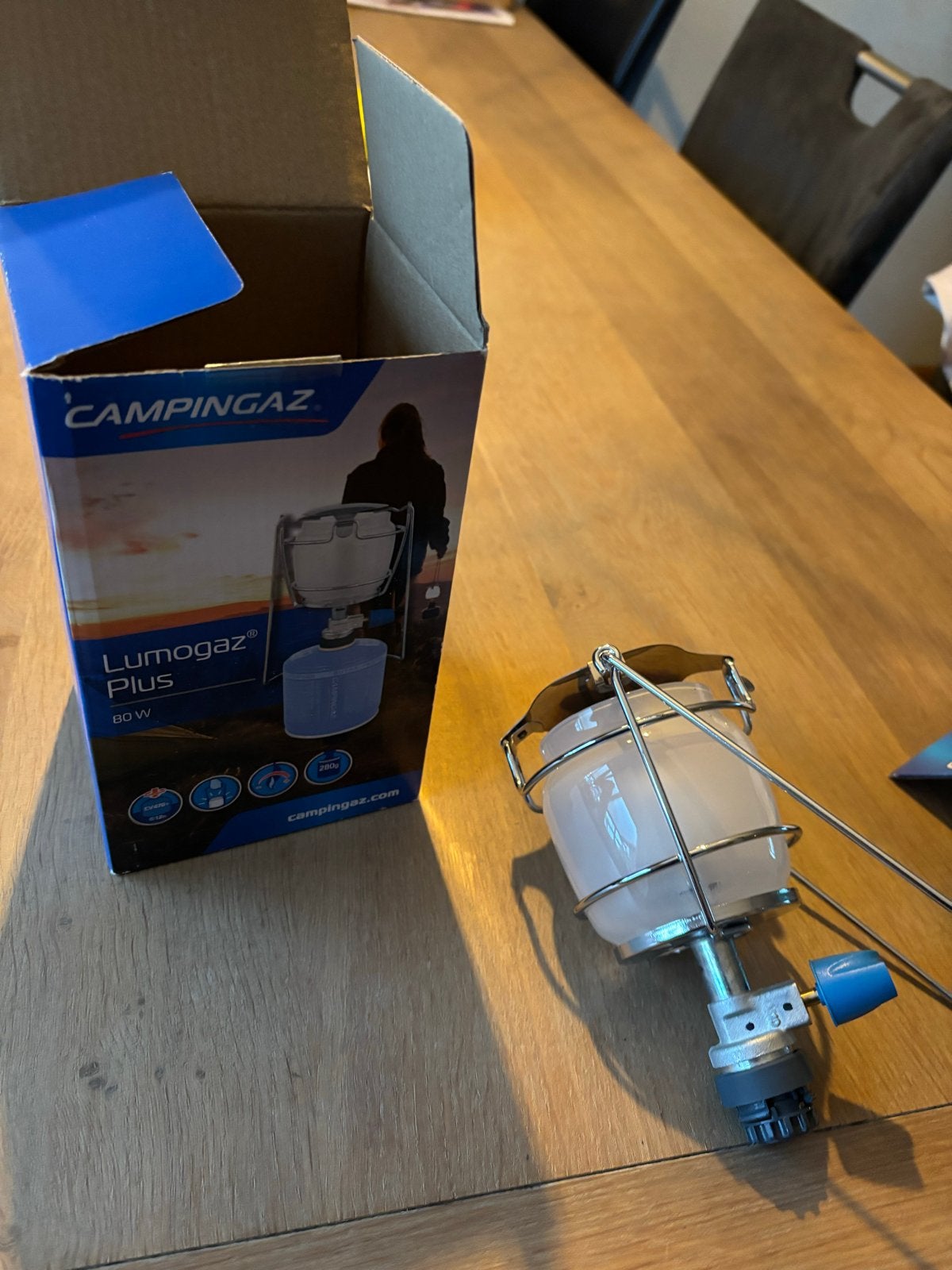 Campinggaz Lumogaz Plus 80w lamp, Ophalen of Verzenden, Zo goed als nieuw