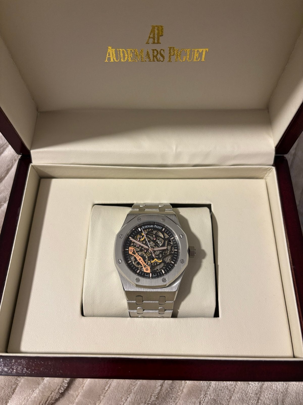 Audemars Piguet Royal Oak (Skeleton), Sieraden, Tassen en Uiterlijk, Overige merken, Staal, Polshorloge, Ophalen of Verzenden