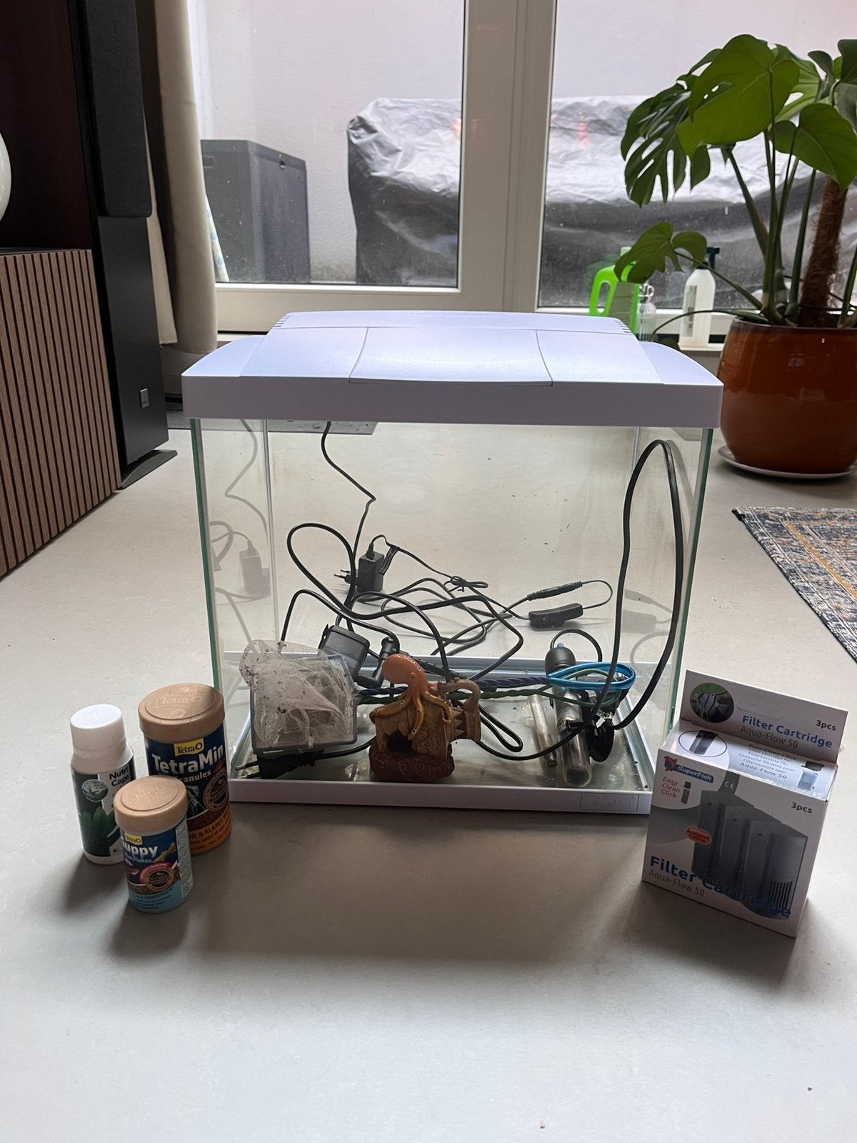 Aquarium starters kit, Dieren en Toebehoren, Vissen | Aquaria en Toebehoren, Verwarming, Ophalen of Verzenden, Zo goed als nieuw