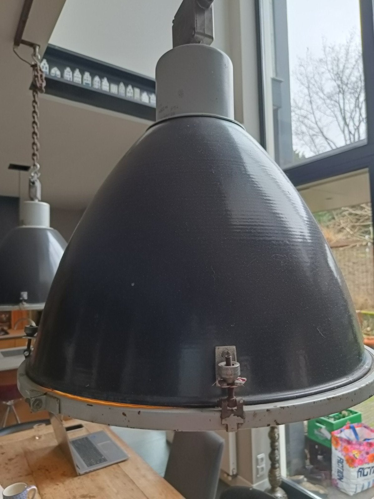 Grote Industriële Hanglamp - Vintage Fabriekslamp, Ophalen