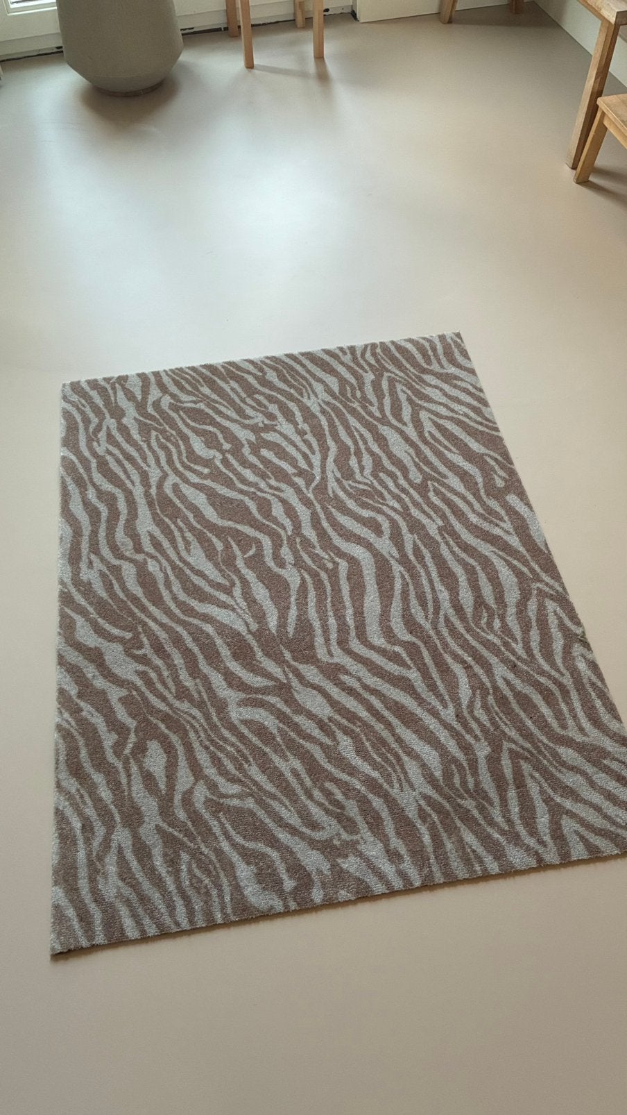 Nieuwe droogloopmat Zebra Beige Karwei 100x133 aanpasbaar, Huis en Inrichting, Beige, Nieuw, Ophalen of Verzenden, Rechthoekig
