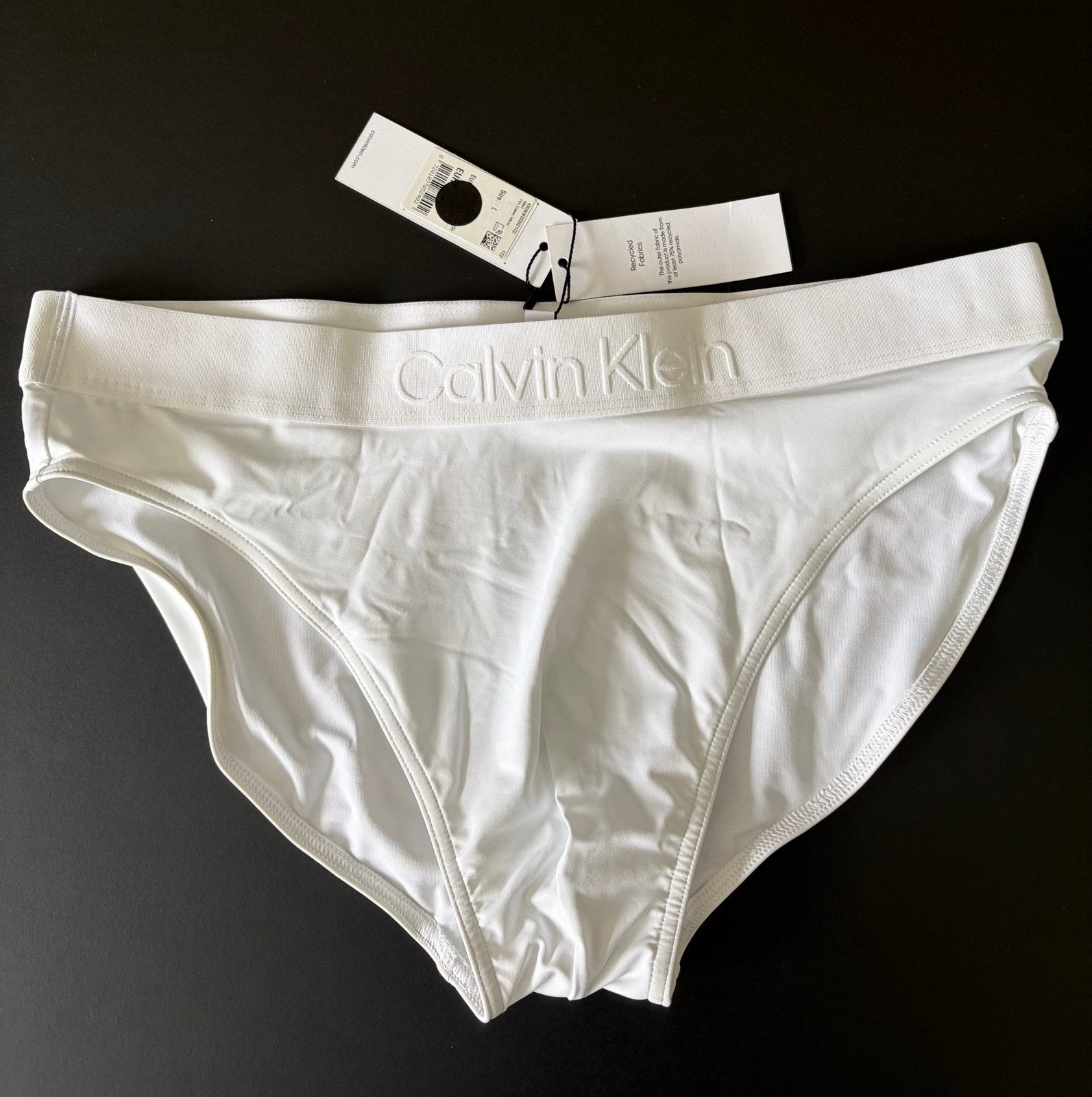 Calvin Klein Zwemslip Nieuw maat L, Verzenden, Maat 52/54 (L), Wit, Zwemslip