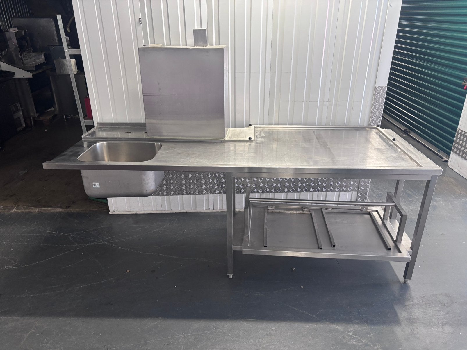 Wasbak Horeca doorschuiftafel + opzettafel ZWARE KWALITEIT, Ophalen, Zo goed als nieuw