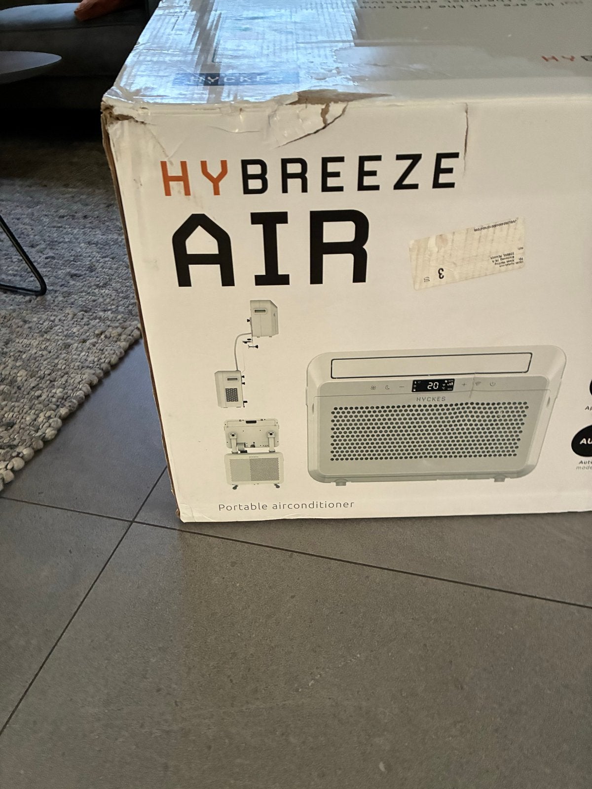 Hybreeze Airco voor Caravan - Zo goed als nieuw, Witgoed en Apparatuur, Ophalen, Minder dan 60 m³, 3 snelheden of meer, Zo goed als nieuw