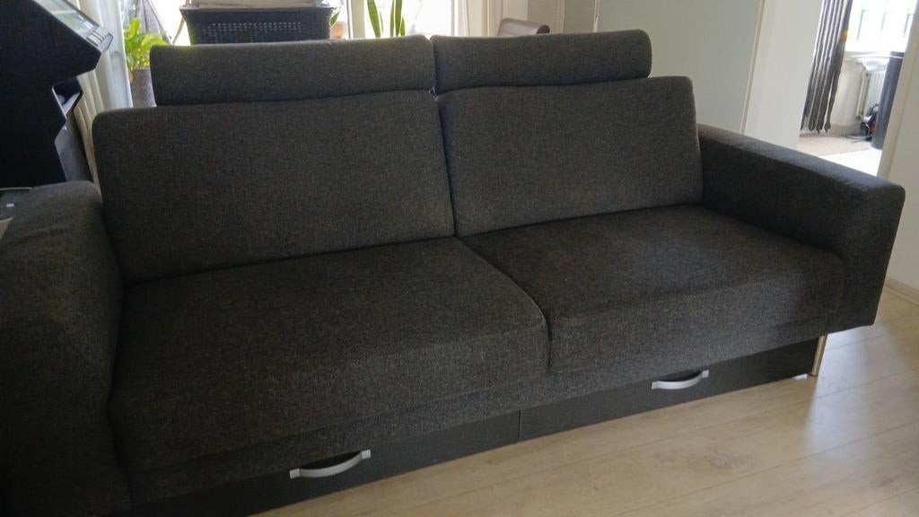 Tom 3-zits bank met 2 hoofdsteunen en hocker, Ophalen of Verzenden