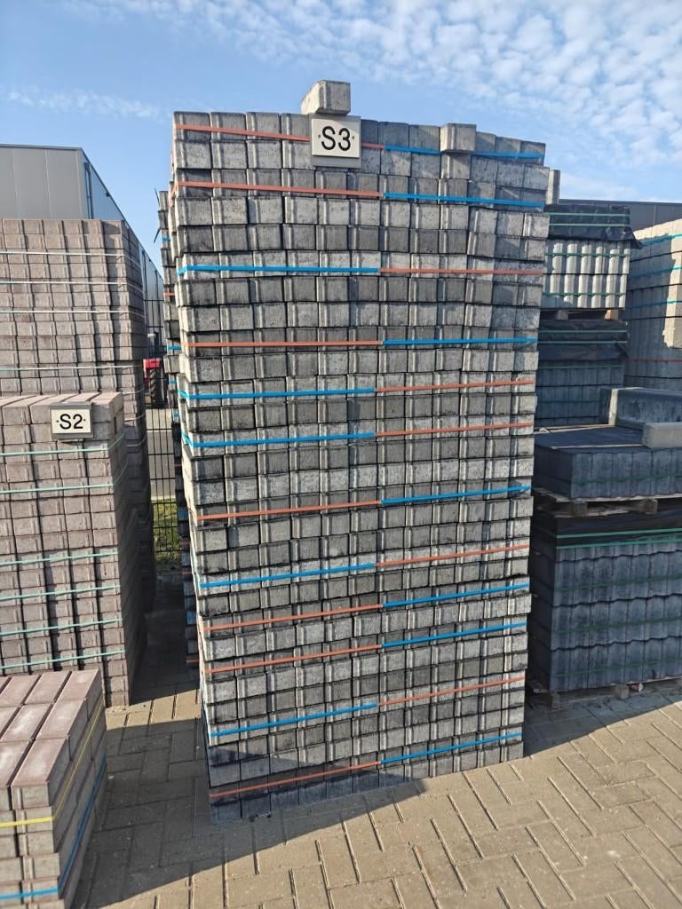 Betonklinkers zwart S2, Tuin en Terras, Tegels en Klinkers, Ophalen, Klinkers, Nieuw, 10 m² of meer