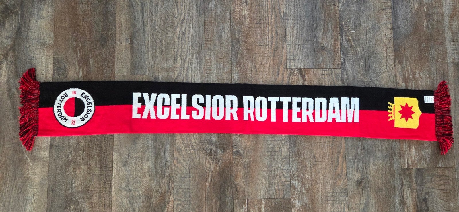 Sjaal Excelsior Rotterdam, Verzamelen, Ophalen of Verzenden, Zo goed als nieuw, Overige binnenlandse clubs, Vaantje of Sjaal